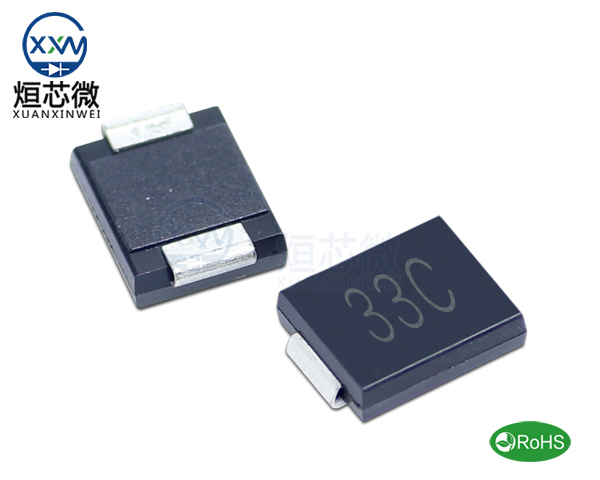 1.5SMC33CA參數(shù),TVS二極管1.5SMC33CA瞬態(tài)抑制二極管